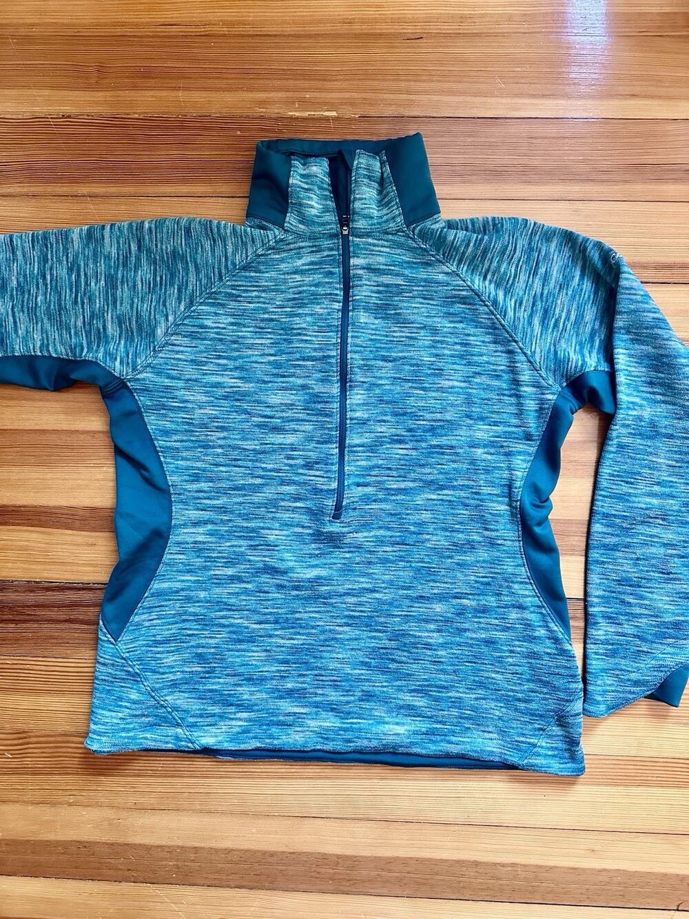 Columbia Turquoise Half Zip Women’s Pullover Large